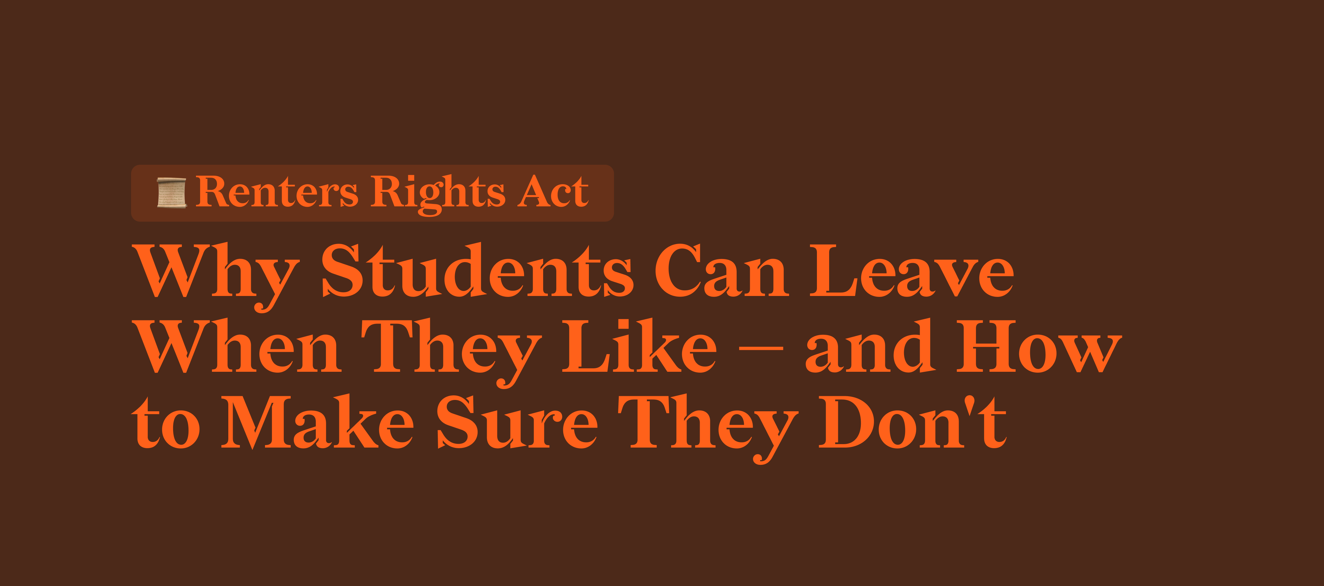 RRA: Why Students Can Leave When They Like — and How to Make Sure They Don't